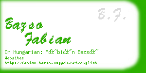 bazso fabian business card